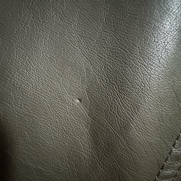 New York & Company Women's Olive Faux Leather Jacket - Picture 6 of 6